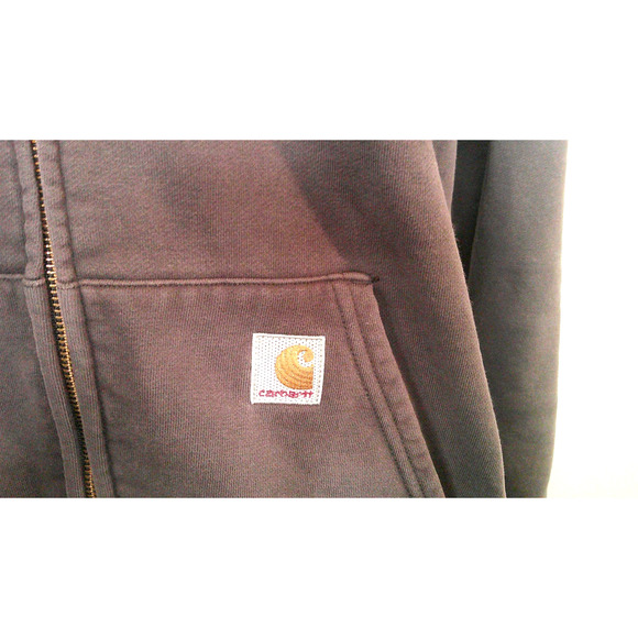 Carhartt Men’s XL Full Zip Hoodie – Dark Gray – Heavyweight Workwear - Picture 4 of 6